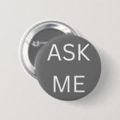 Grey Ask Me - Button Bedrijven & Vrijwilligers (Voorkant /achterkant)