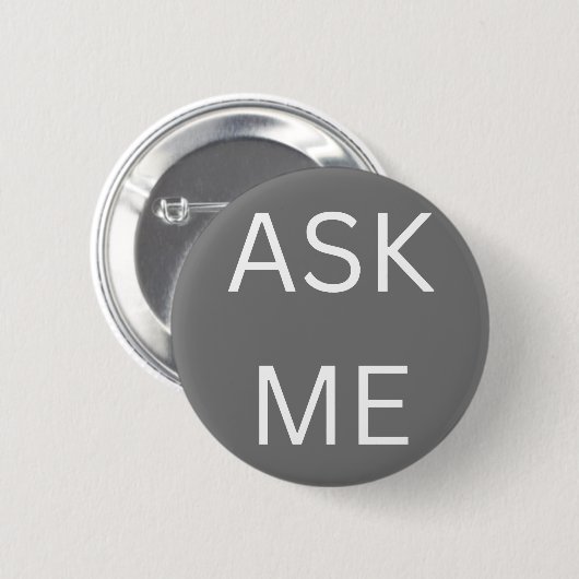 Grey Ask Me - Button Bedrijven & Vrijwilligers (Voorkant /achterkant)