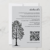 Grey Aspen Tree Wedding Kaart (Achterkant)