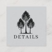 Grey Aspen Tree Wedding QR Informatiekaartje (Achterkant)