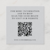 Grey Aspen Tree Wedding QR Informatiekaartje (Voorkant)