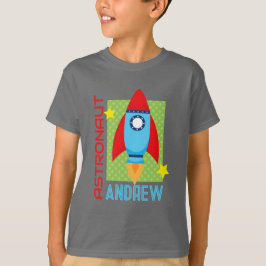 Grey Astronaut Naam Space Rocket Party Shirt