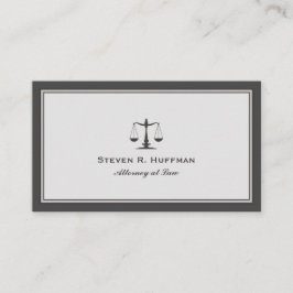 Grey Attorney Justice Scale Professional Visitekaartje