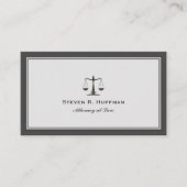 Grey Attorney Justice Scale Professional Visitekaartje (Voorkant)