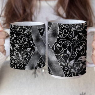 Grey Awareness Ribbon Mok Design