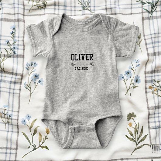 Grey Baby Bodysuit Neutral - Solid Onesie 