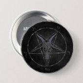 Grey Baphomet Round Button (Voorkant /achterkant)