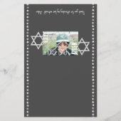 Grey Bar Mitzvah Budget Snoep Bar Wrapper w/ Stars Flyer (Voorkant)