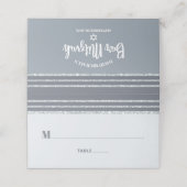 Grey Bar Mitzvah Zilver Tallit Vet Script Modern Plaatskaartje (Buitenkant ongevouwen)