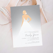 Grey & Beige Couture Trouwjurk Vrijgezellenfeest Kaart
