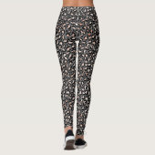 Grey Beige Peach Roos Leopard Print         Leggings (Achterkant)