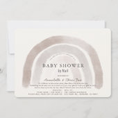 Grey Beige Rainbow Waterverf Baby shower per post Kaart (Voorkant)