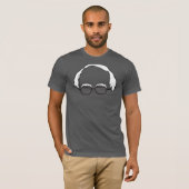 Grey Bernie Sanders Hair & Glasses T-shirt (Voorkant volledig)