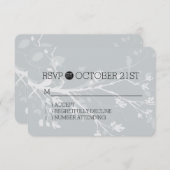 Grey Bird Branches RSVP (Voorkant / Achterkant)