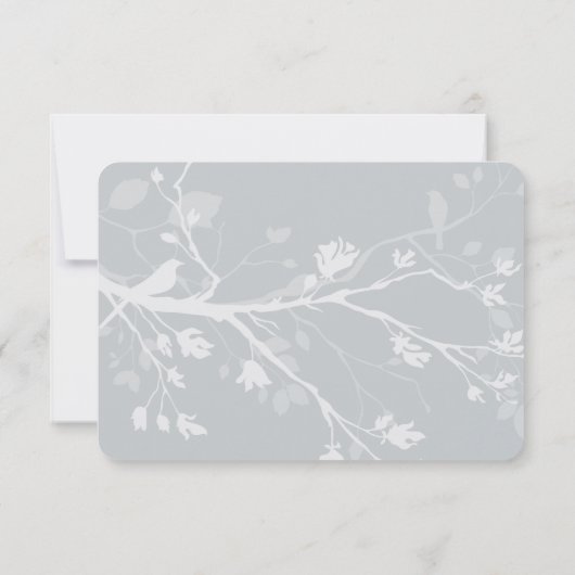 Grey Bird Branches RSVP (Achterkant)