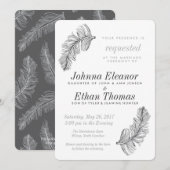 Grey Birds of a Feather Uitnodigingen voor een bru (Voorkant / Achterkant)