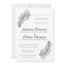 Grey Birds of a Feather Uitnodigingen voor een bru