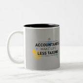 Grey Black Accountants + Make life : Minder belast Tweekleurige Koffiemok (Links)