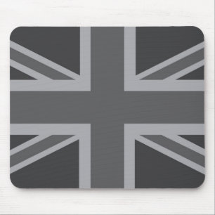 Grey Black Classic Union Jack British (UK) vlag Muismat