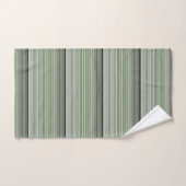 Grey Black en Green Stripe Towel Set Bad Handdoek (Handdoek)