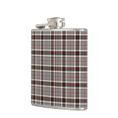 Grey, Black en Red Thompson Clan Formal Tartan Heupfles (Links)