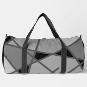 Grey Black Large Duffelbag beroemd gemaakt door Jo Plunjezak (Voorkant)