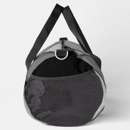 Grey Black Large Duffelbag beroemd gemaakt door Jo Plunjezak (Rechts)