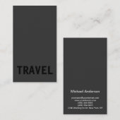 Grey Black Out Reisagent Verticaal Visitekaartje (Voorkant / Achterkant)