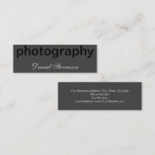 Grey Black Out Skinny Photography Visitekaartje (Voorkant / Achterkant)