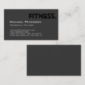 Grey Black Personal Trainer Fitness Visitekaartje (Voorkant / Achterkant)