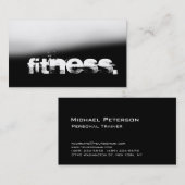 Grey Black Personal Trainer Fitness Visitekaartje (Voorkant / Achterkant)