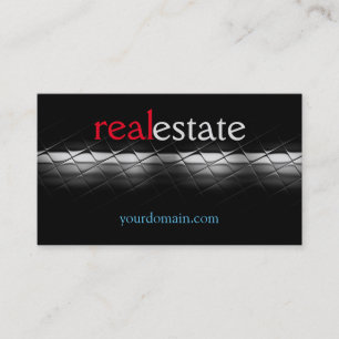 Grey Black Real Estate Agent Trendy Professional Visitekaartje