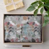 Grey Black Red Floral Winter Magnolia Tissuepapier (Geschenk)