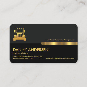 Grey Black Retro Columns Logistics Manager Visitekaartje