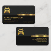 Grey Black Retro Columns Logistics Specialist Visitekaartje (Voorkant / Achterkant)