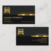 Grey Black Retro Columns Logistics Truck Visitekaartje (Voorkant / Achterkant)