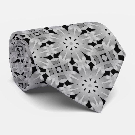 Grey-Black Retro-Stropdassen | Grijze zwarte Strop Stropdas (Opgerold)