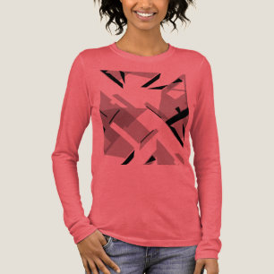 Grey Black Shapes Abstracte kunst MCM-geïnspireerd Tri-Blend Shirt