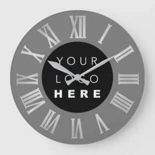 Grey Black Silver Grey Roman Numbers Logo Grote Klok