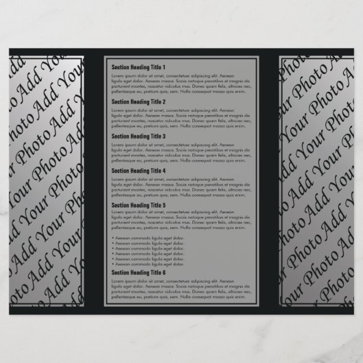 Grey Black Simple Border Brochure (Achterkant)