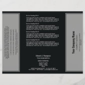 Grey Black Simple Border Brochure (Voorkant)