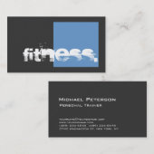 Grey Blue Personal Trainer Fitness Visitekaartje (Voorkant / Achterkant)