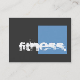Grey Blue Personal Trainer Trendy Visitekaartje