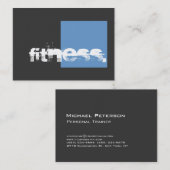 Grey Blue Personal Trainer Trendy Visitekaartje (Voorkant / Achterkant)