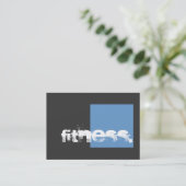 Grey Blue Personal Trainer Trendy Visitekaartje (Staand voorkant)