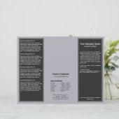 Grey Blue Simple Border Brochure (Staand voorkant)