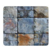 Grey Blue Stone Tegel Pattern Snijplank (Voorkant)