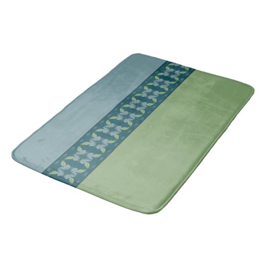 Grey Blue Turquoise en Green Badmat (Gekanteld)