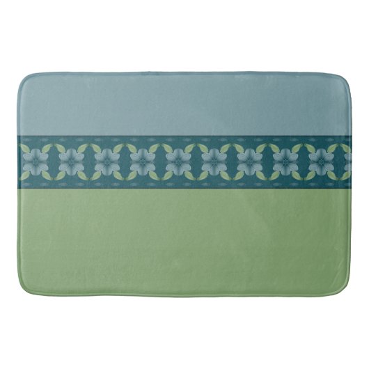 Grey Blue Turquoise en Green Badmat (Voorkant)