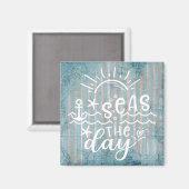 Grey Blue Zeeen de dagcruise Magneet (Voorkant / Achterkant)